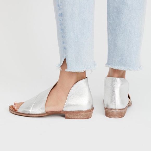 Free People Silver Mont Blanc Asymmetrical Sandals - Picture 6 of 8